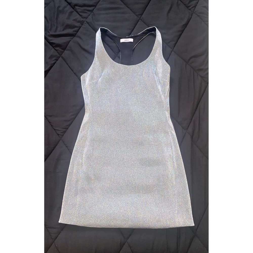 AREA. Lamè Mini Dress (Size Small)